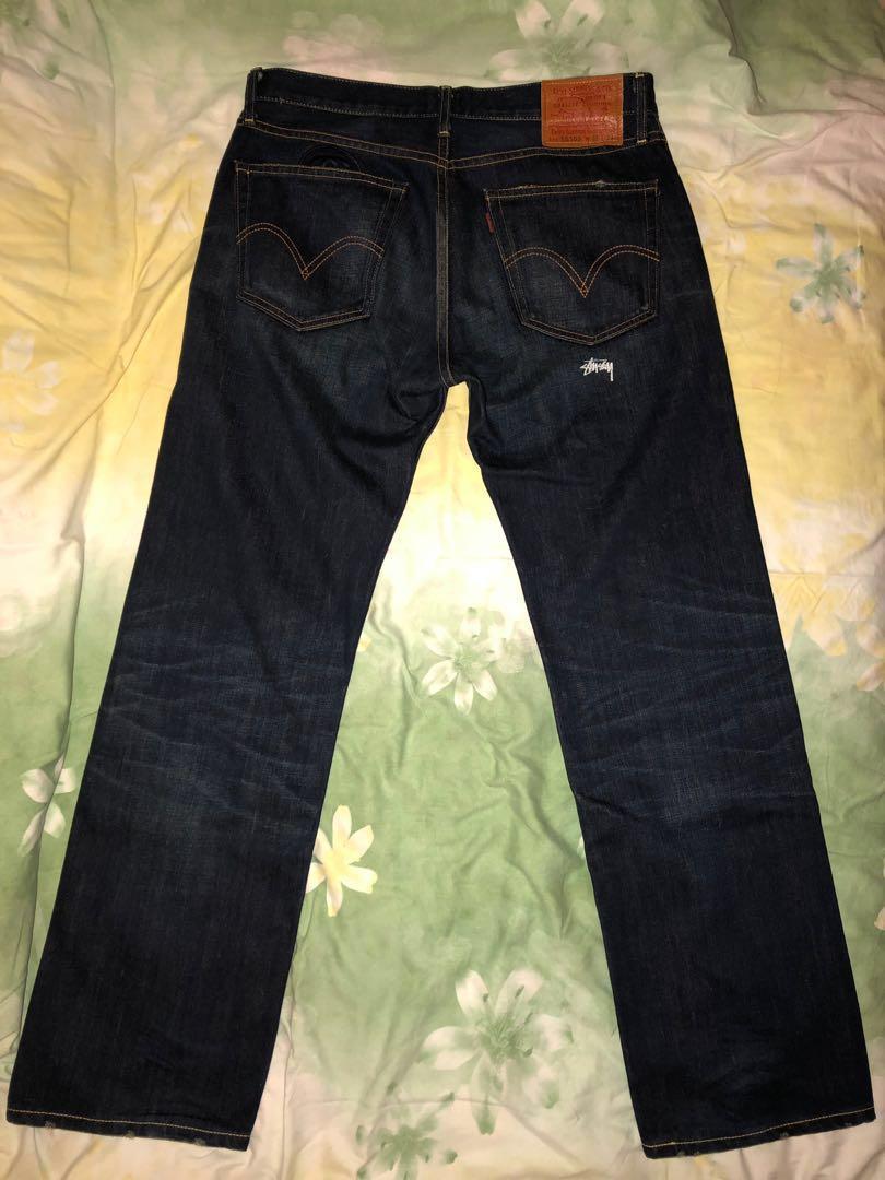 Stussy x Levi's SS505 Regular Fit Straight Jeans, 男裝, 褲