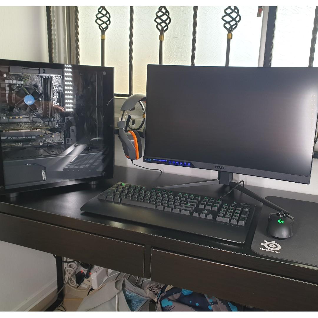 Super Worth Full Pc Setup I3 8100 Fortnite 144hz Monitor - 