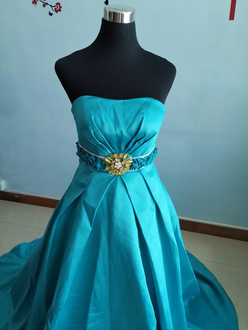 turquoise formal dress