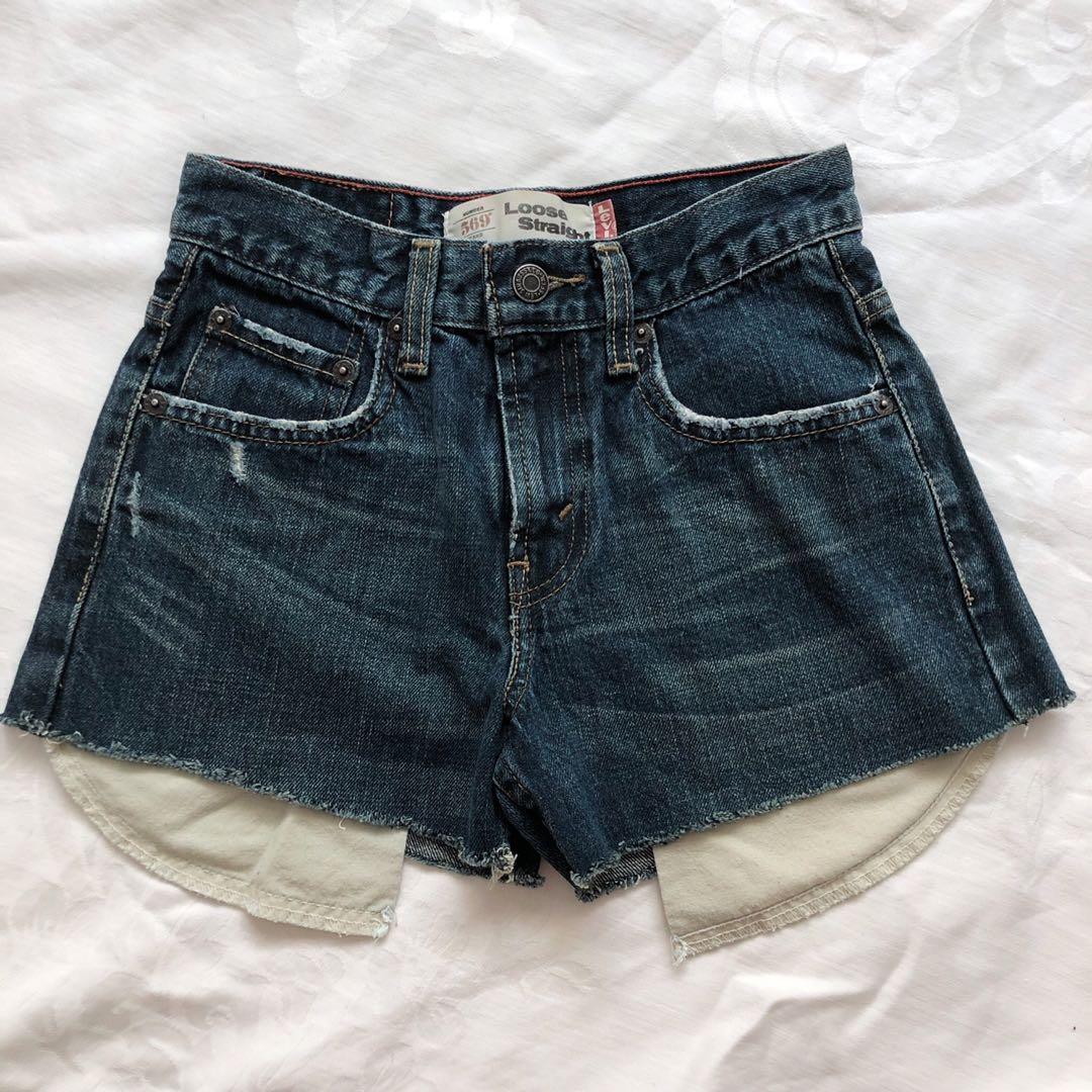vintage levi cut off denim shorts