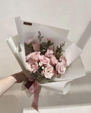 Artificial Pink Rose Bouquet
