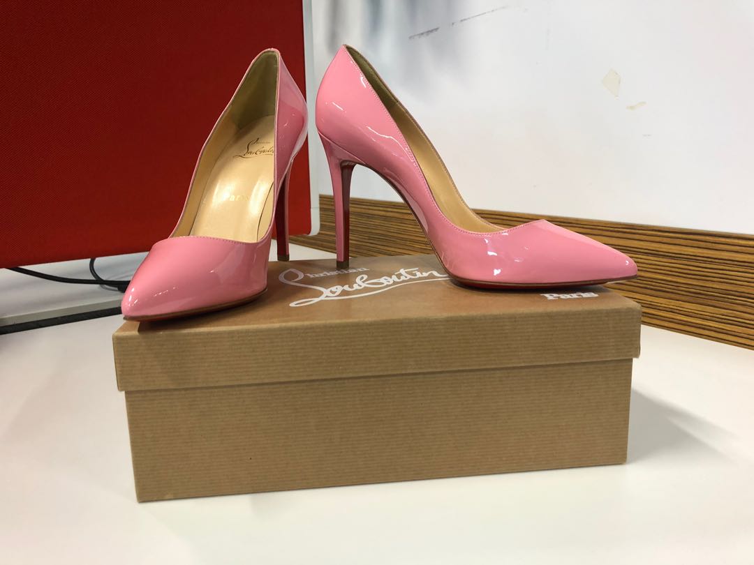 Baby pink top louboutins