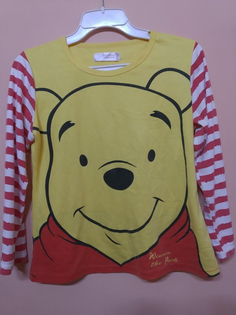 Baju Kaos Winnie The Pooh Kuning Stripe Salur Merah Putih Baju Kaos Winnie The Pooh Kuning Stripe Salur Merah Putih