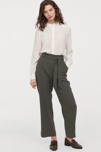 women's paperbag dress pants