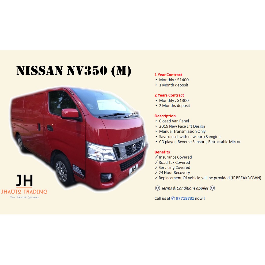 Cheap Nissan Urvan Nv350 Rental Cars Commercial Vehicles Rentals On Carousell