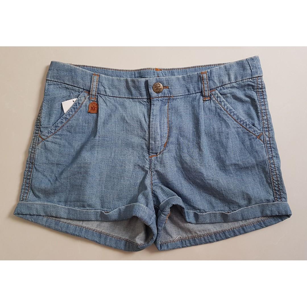 non stretch denim shorts