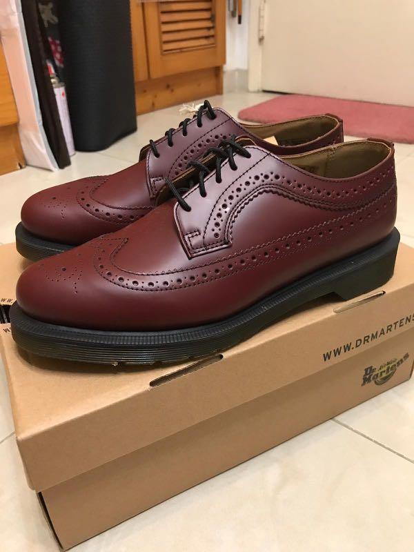 red leather dr martens