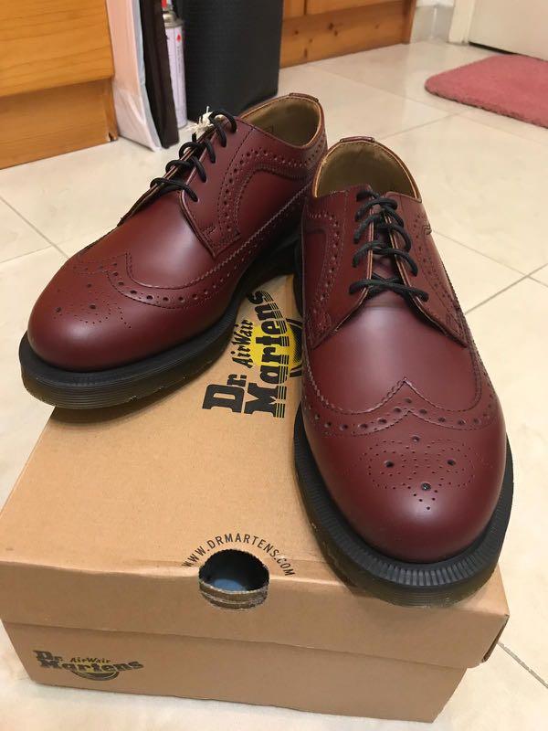 red leather dr martens