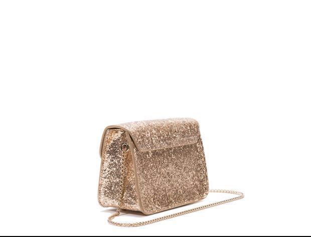Gold glitter crossbody bag online