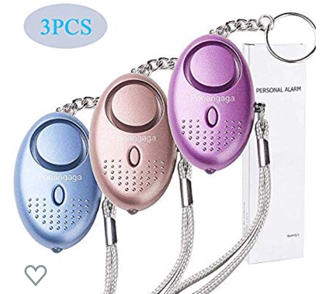 Safety Alarms Keychain Emergency Self-Defense Security Alarm Police Approved Rape Attack with LED Light Emergency Personal Alarm Keychain