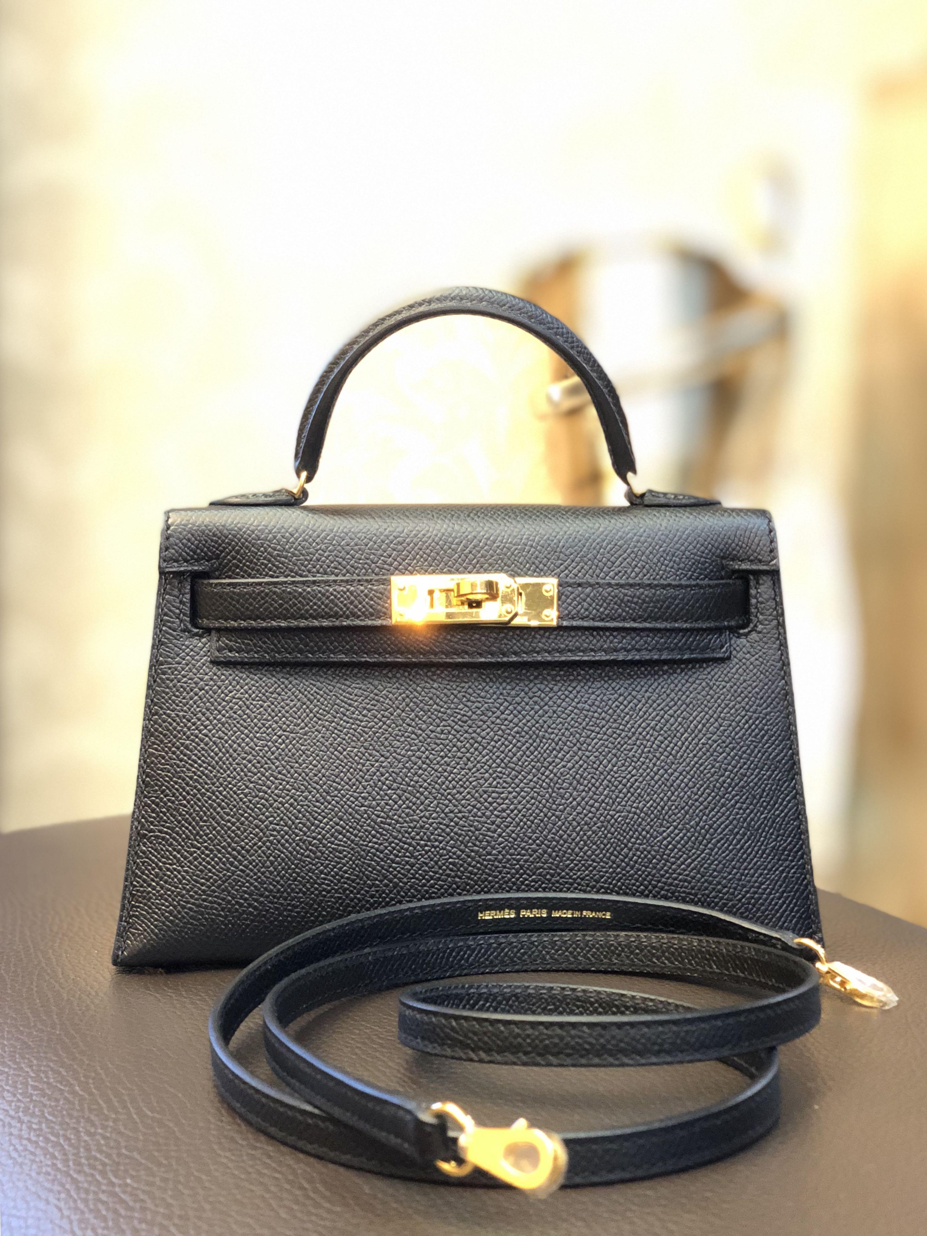 BNIB Hermès Kelly mini K20 Epsom Black Gold hardware stamp B with receipt  2023, Luxury, Bags & Wallets on Carousell