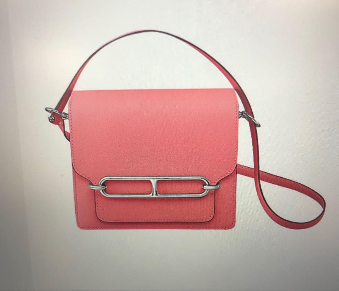 Hermes mini roulis 8w rose azalee, 女裝, 手袋及銀包, 長銀包- Carousell