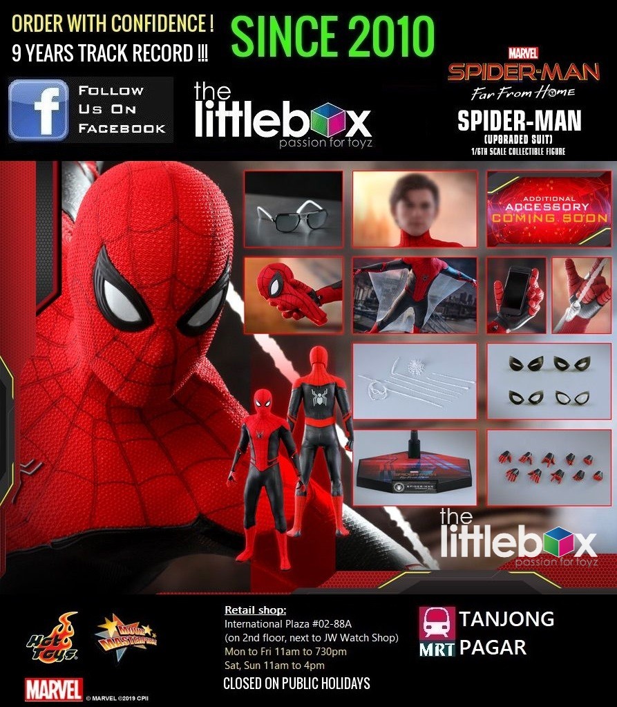 Hot Toys 1 6 Scale Spiderman Mms542 Spider Man Far From Home Spider Man Upgraded Suit Toys Games Bricks Figurines On Carousell