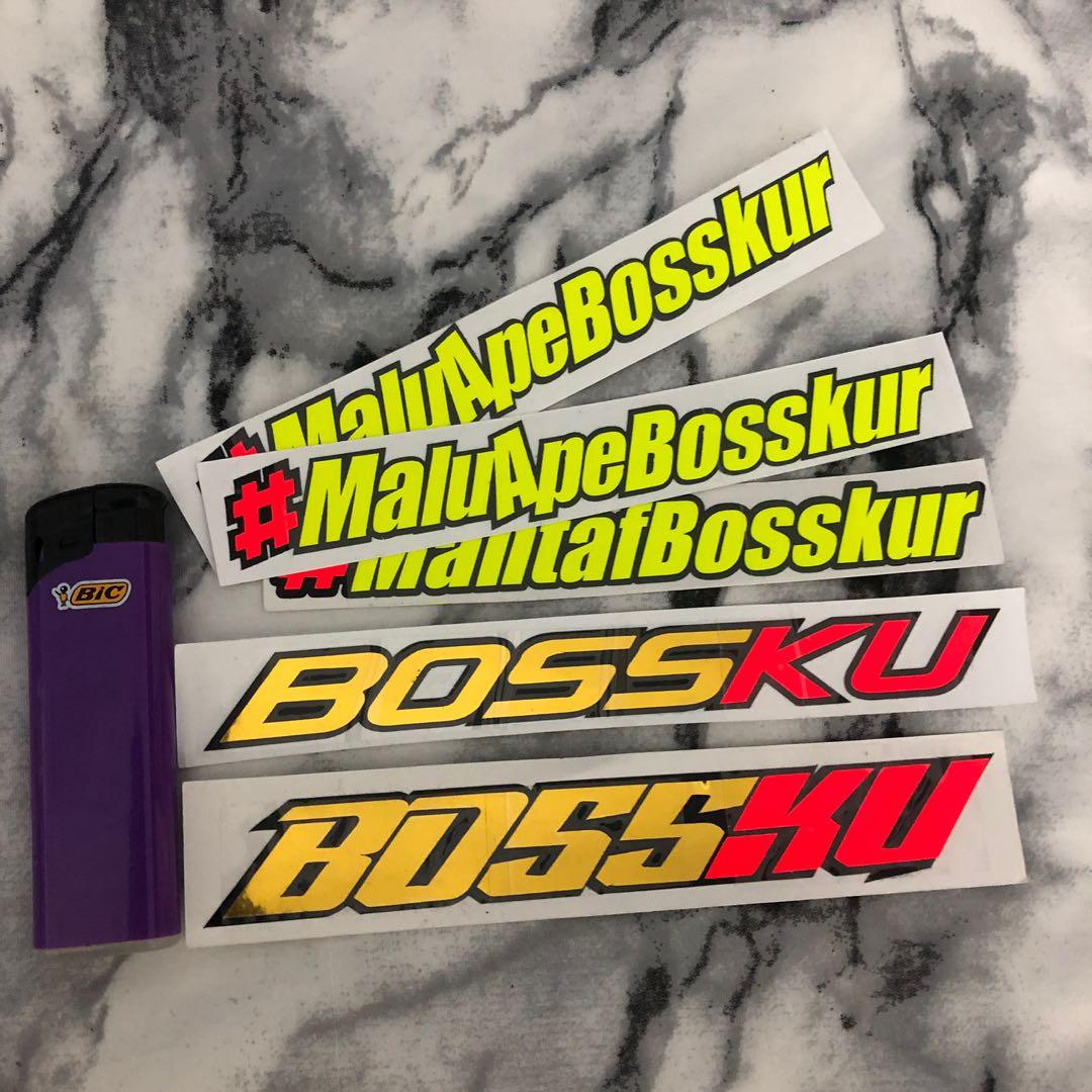 Instock Last Batch Stickers Malu Apa Bossku Motorcycles Motorcycle Accessories On Carousell