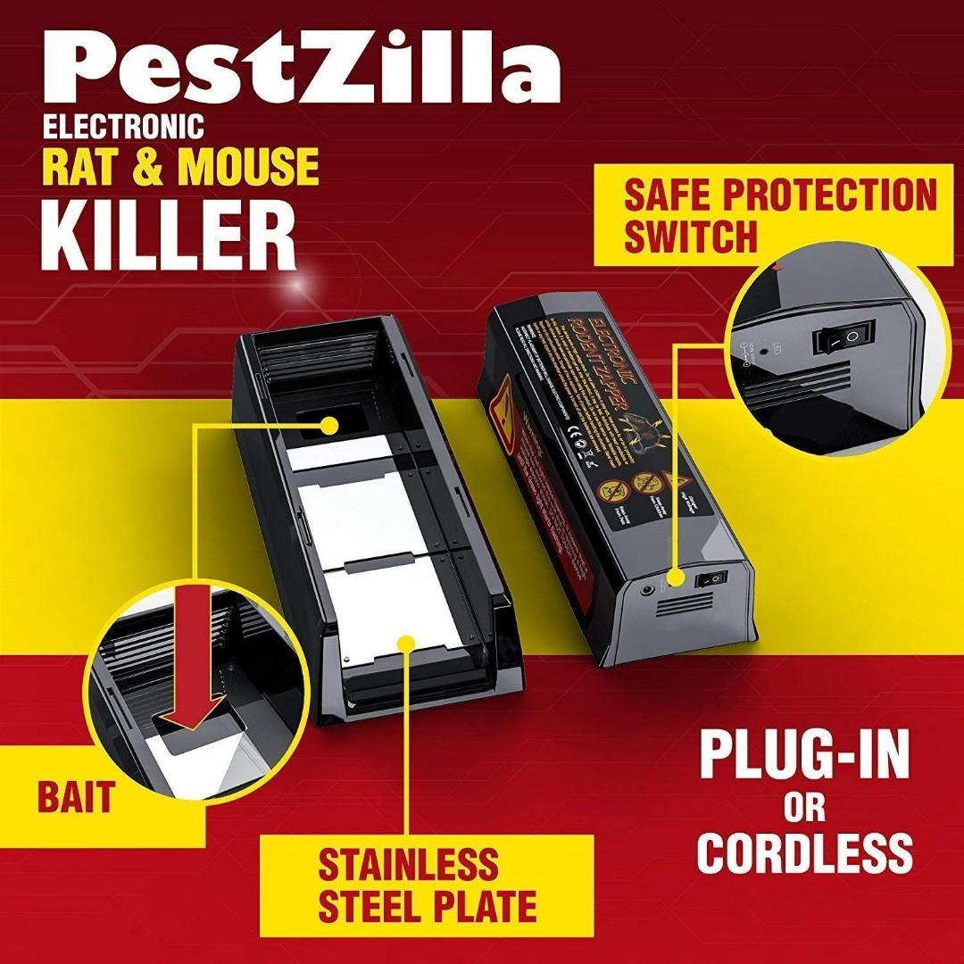 NEW Pestzilla Rat Zapper Rechargeable Electric Mouse Pest Trap