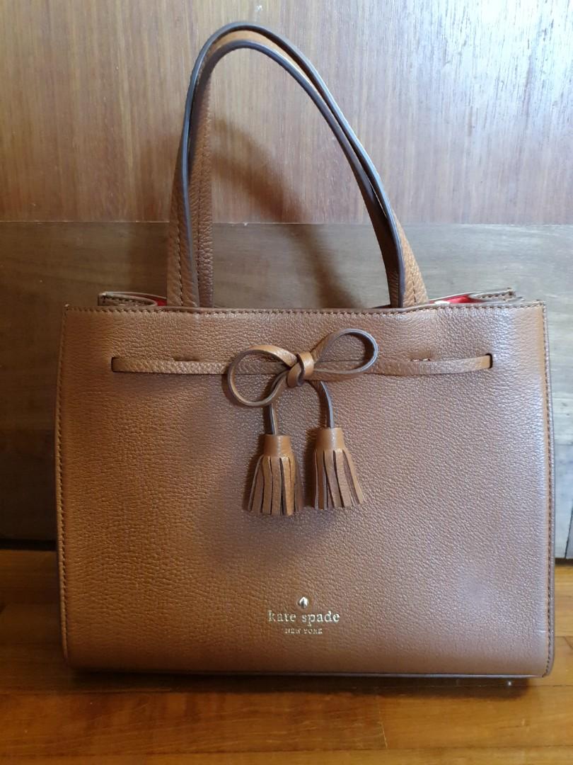 Kate Spade Handbag - Tan Brown Full Leather, Women's Fashion, Bags &  Wallets, Tote Bags on Carousell