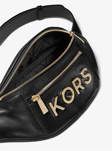 michael kors medium embellished leather belt bag
