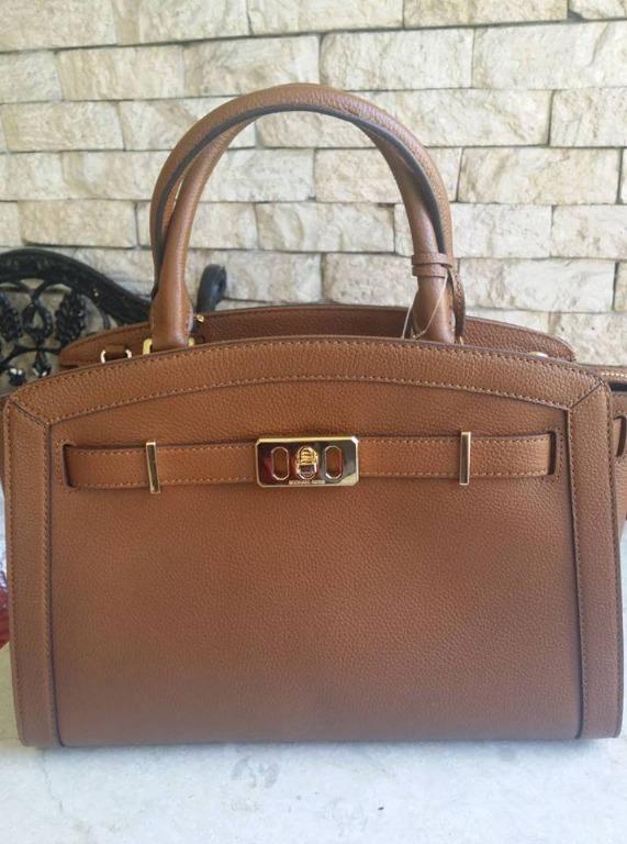 Authentic Michael Kors Karson Pebbled Leather Large Satchel