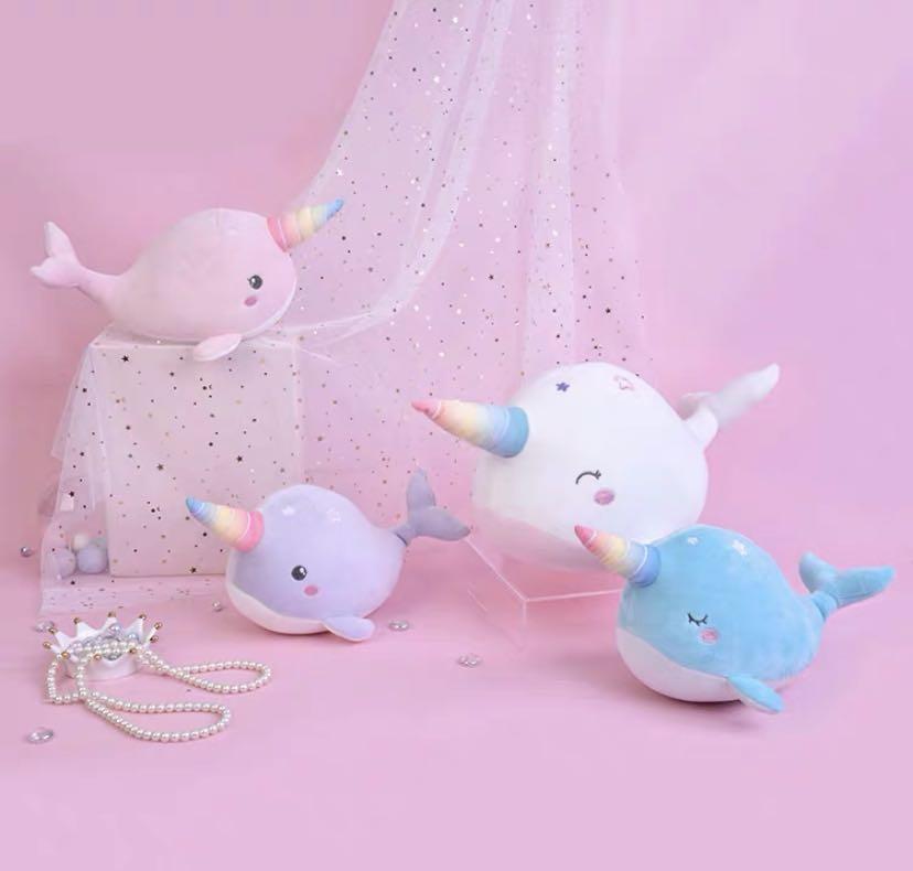 Narwhal Rainbow Plush Toys Games Stuffed Toys On Carousell