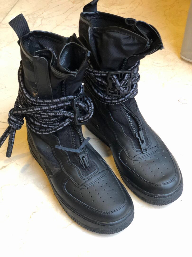 black air force boots