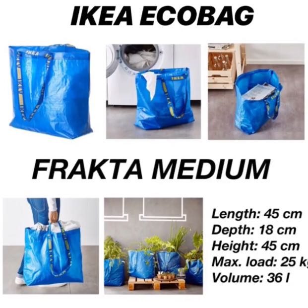 Niet verwacht baden Sprong ON HAND!!! Ikea Eco Bag/Laundry Bag/Grocery Bag, Furniture & Home Living,  Cleaning & Homecare Supplies, Waste Bins & Bags on Carousell