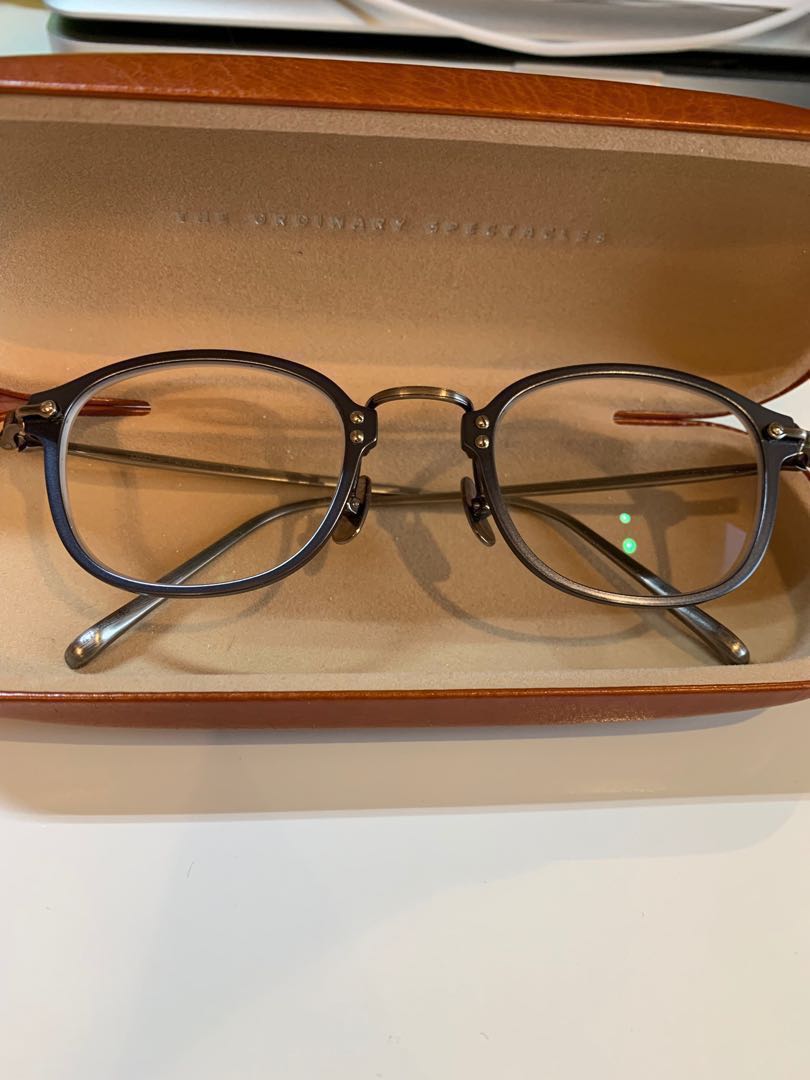 Steady STD 52 glasses 日本手造灰藍眼鏡made in japan, 男裝, 手錶及