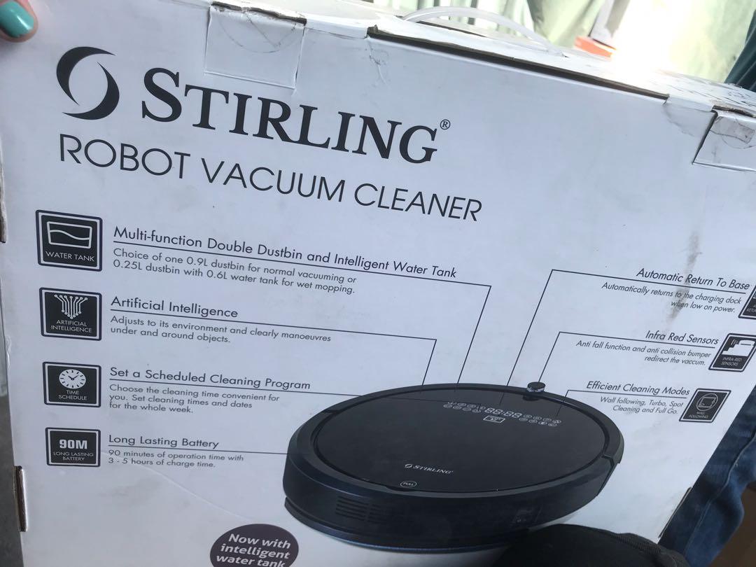 Stirling robot vacuum, Furniture & Home Living, Cleaning & Homecare