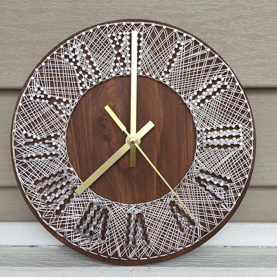 String Art Wall Clock Hobbies Toys Stationery Craft Prints On Carou - Wall Clock Art And Craft