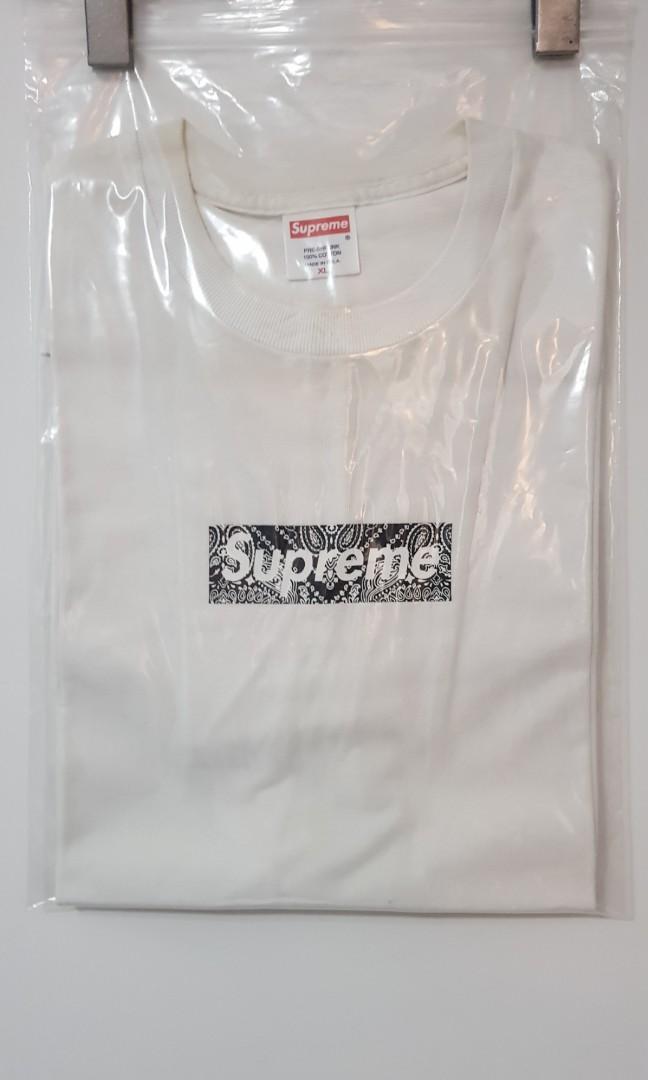 supreme red paisley box logo