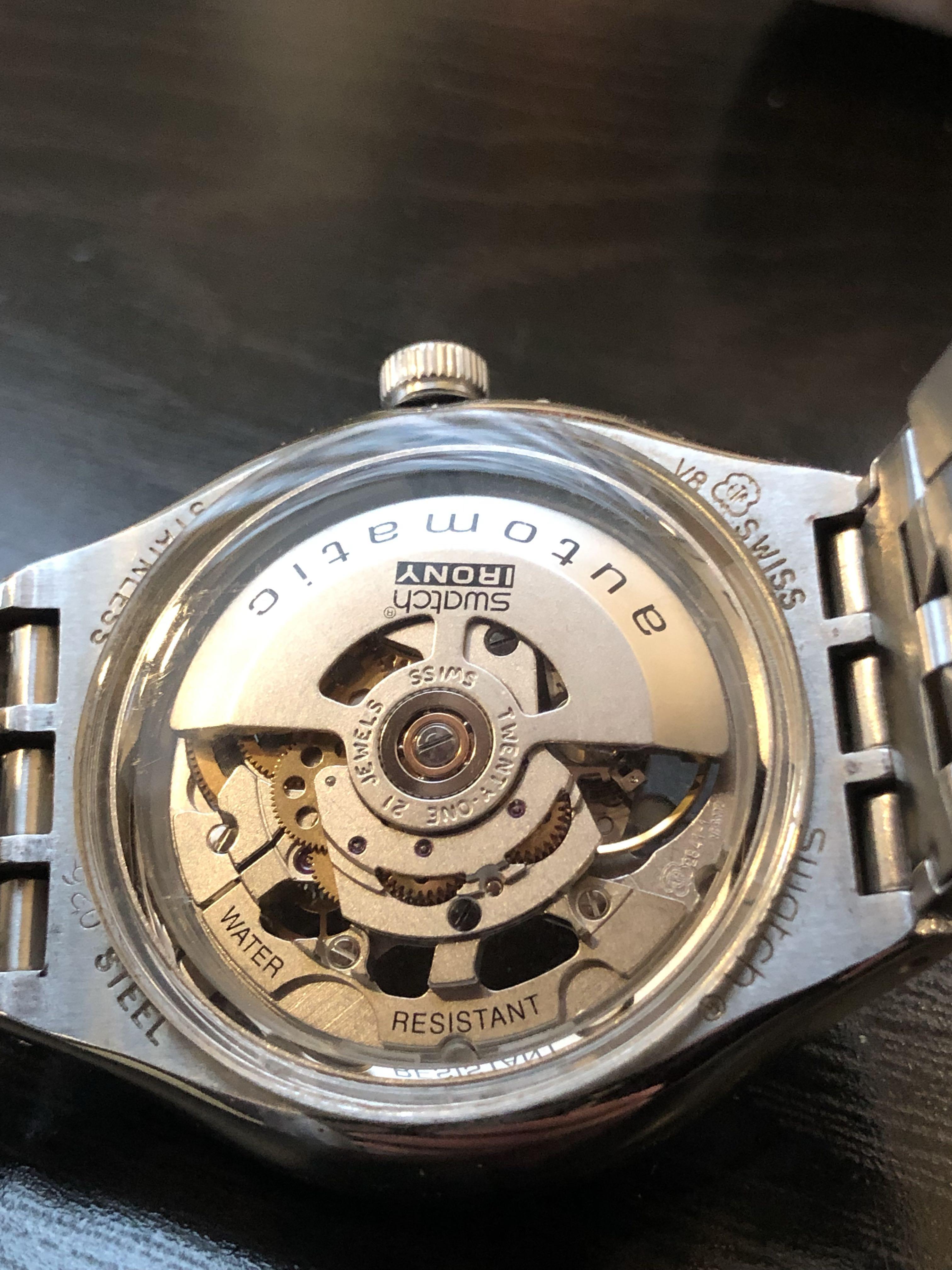 Swatch irony skeleton dial swatch body and soul, Men