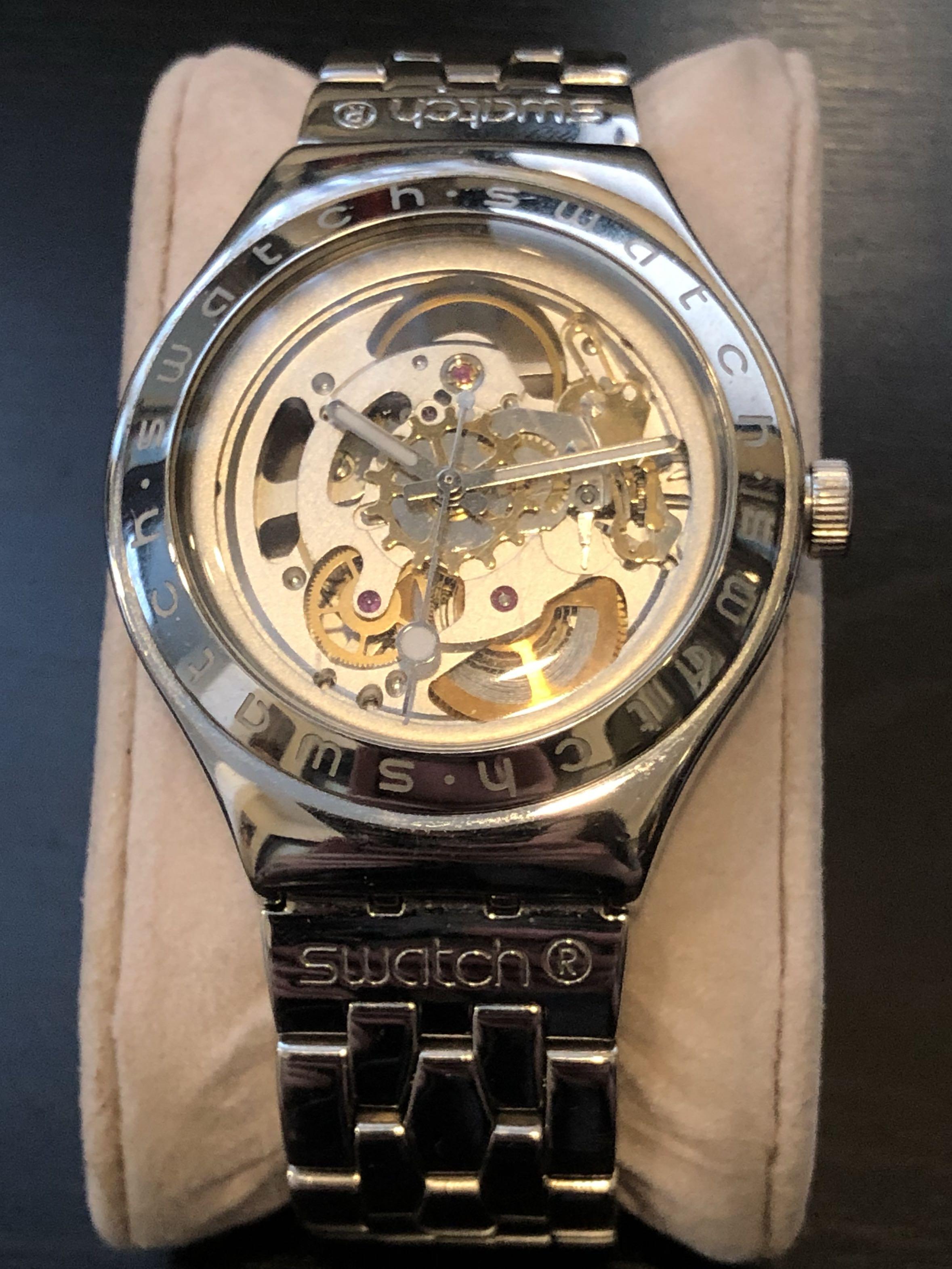 Swatch irony automatic skeleton clearance