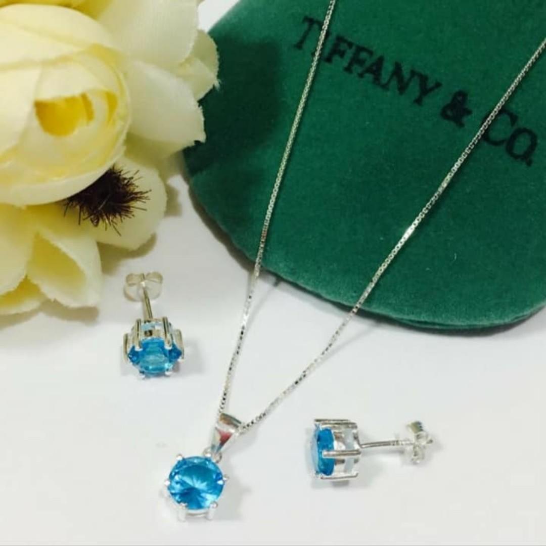 tiffany blue topaz earrings