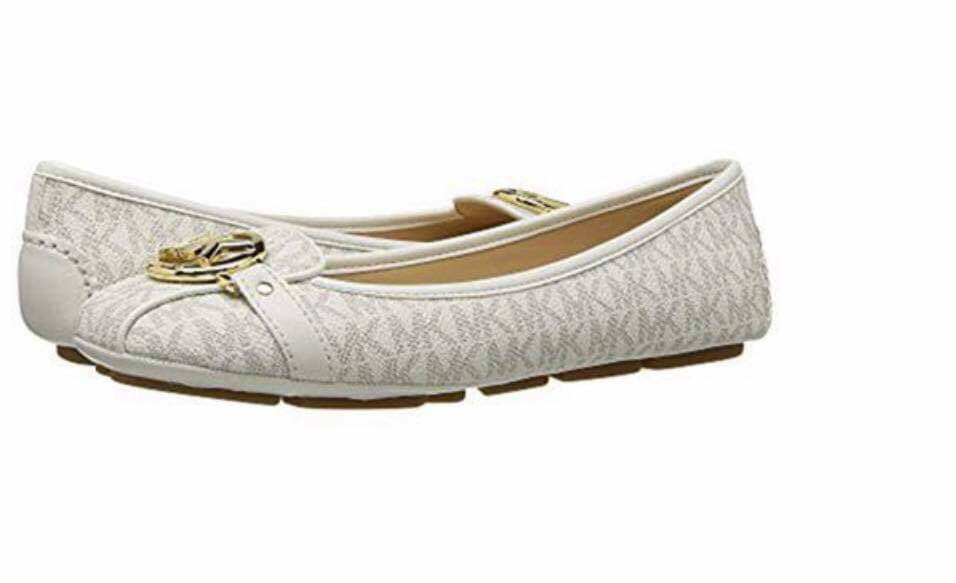 michael kors white flat shoes
