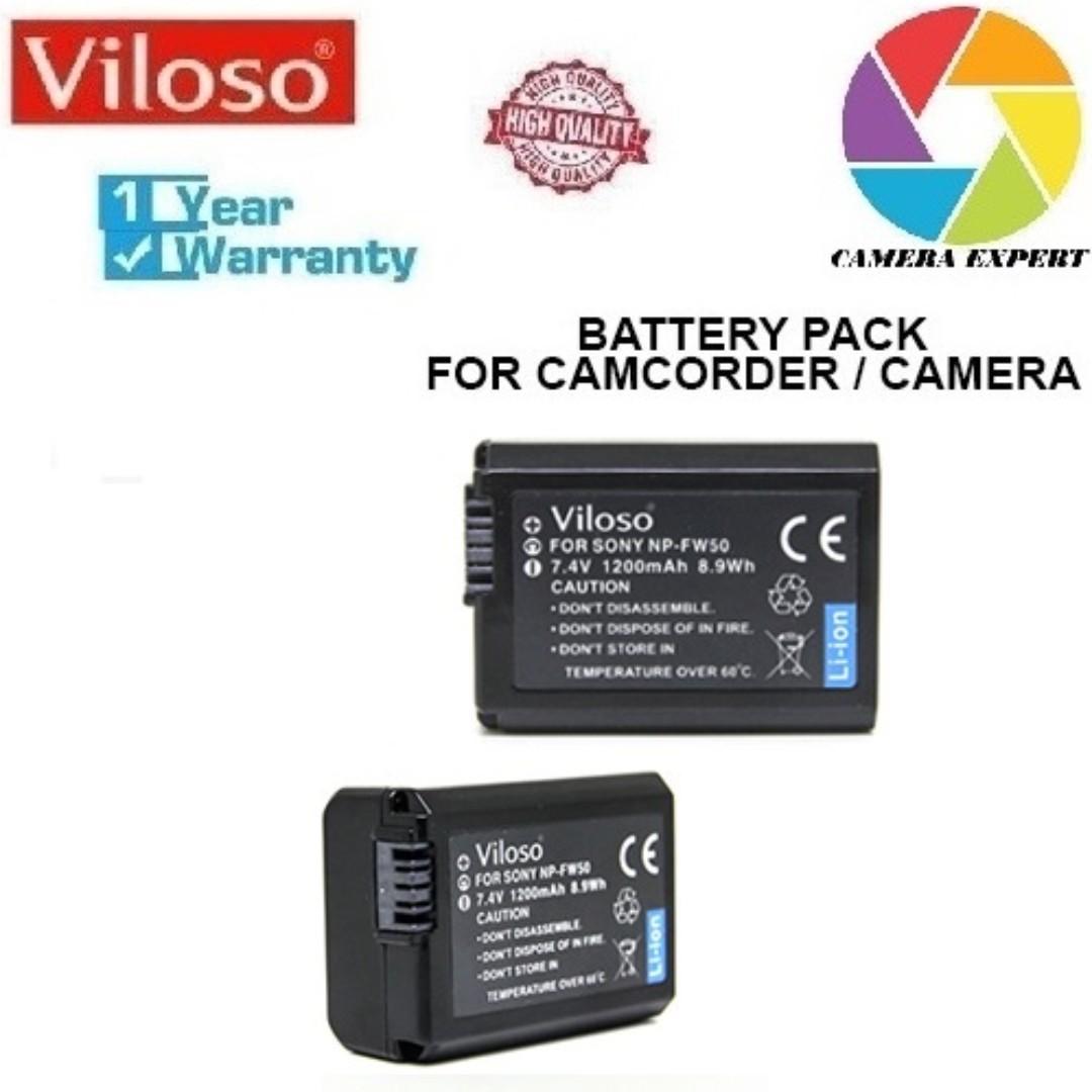 Viloso Np Fw50 Lithium Ion Battery Pack For Sony Photography On Carousell