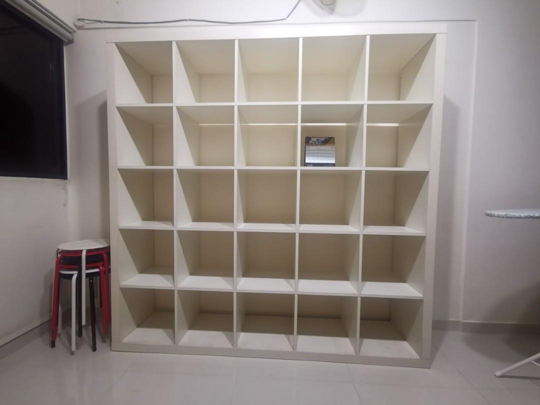 White Bookshelf Furniture Shelves Drawers On Carousell