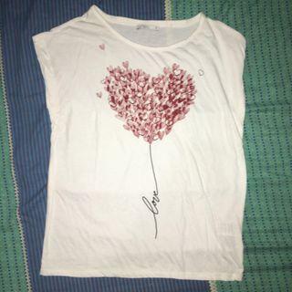 Heart White Tee