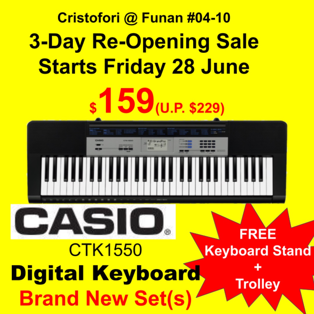 159 CASIO CTK1550 Digital Keyboard 61 keys electronic CTK 1550