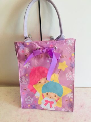 Sanrio ® Little Twin Star🎀絲面小飯袋64235807082882110