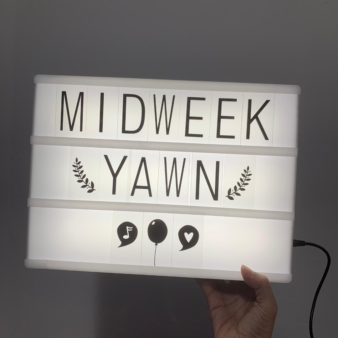 A4 Cinematic LED Lightbox Includes letters, numbers, symbols, icons