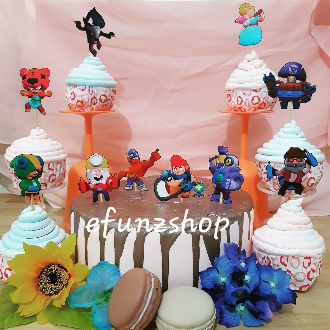 Brawl Stars Birthday Cake Cupcake Topper Party Favor ...