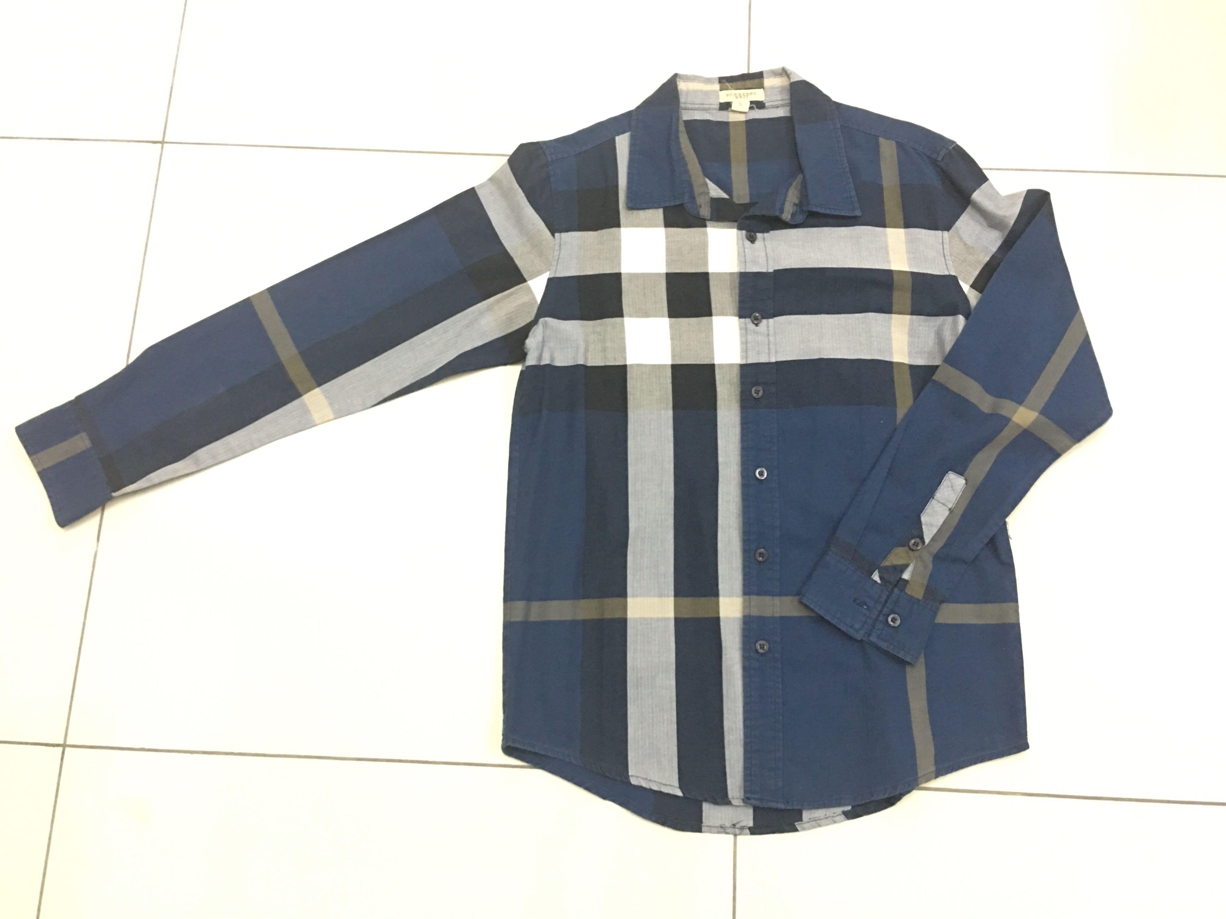 Burberry hotsell shirt size