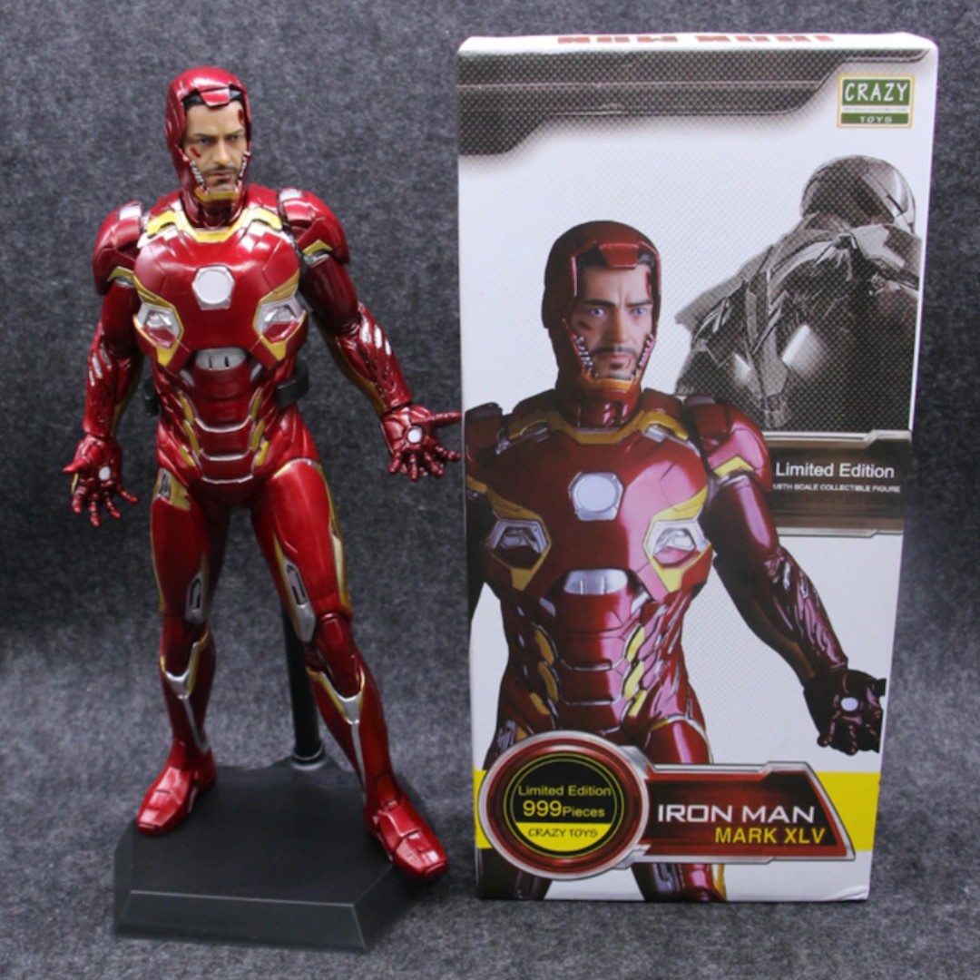 Crazy Toys Marvel Iron Man Mark XLV MK45 1 6 Ironman Avengers Figure Model Toys 30cm Hobbies Toys Collectibles Memorabilia Fan Merchandise on Carousell