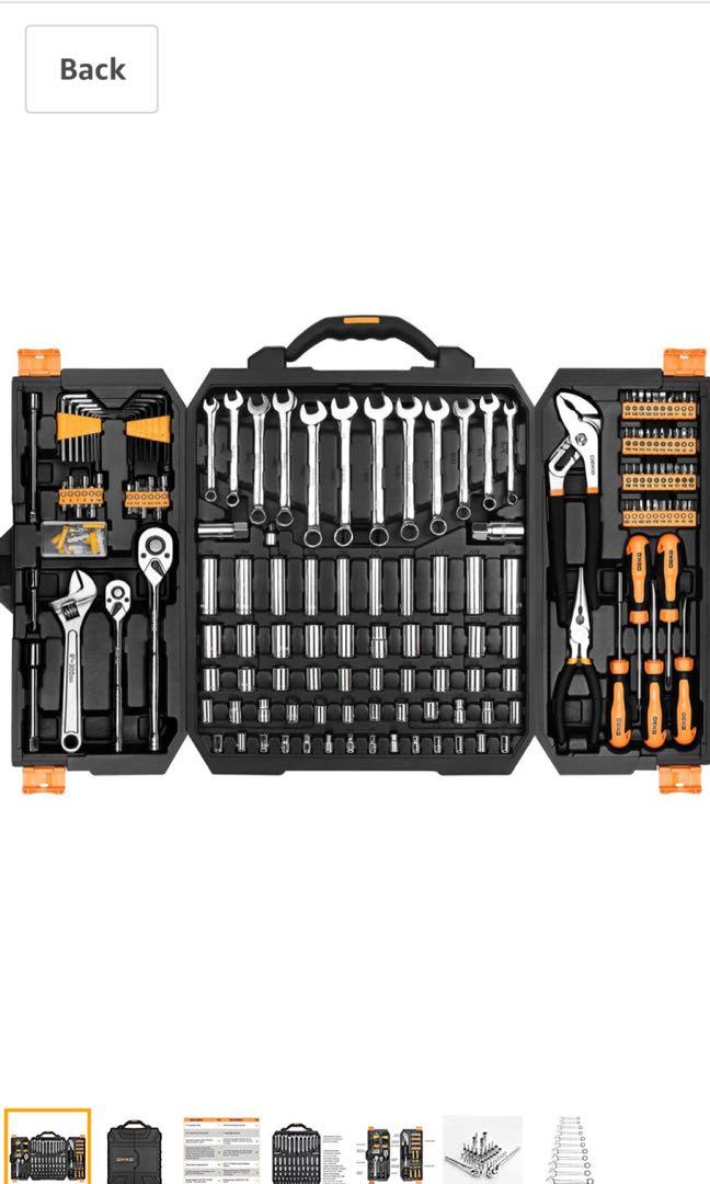 Deko 192 Piece Socket Wrench Auto Repair Tool Combination Package