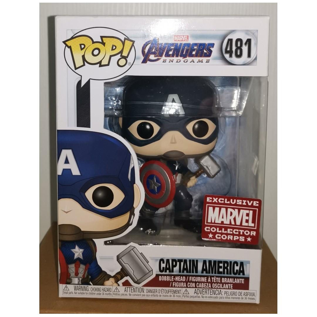 captain america with mjolnir funko pop