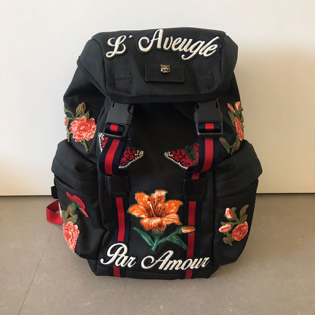 Gucci L'Aveugle Par Amour Techpack Backpack, Men's Fashion, Bags, Backpacks  on Carousell