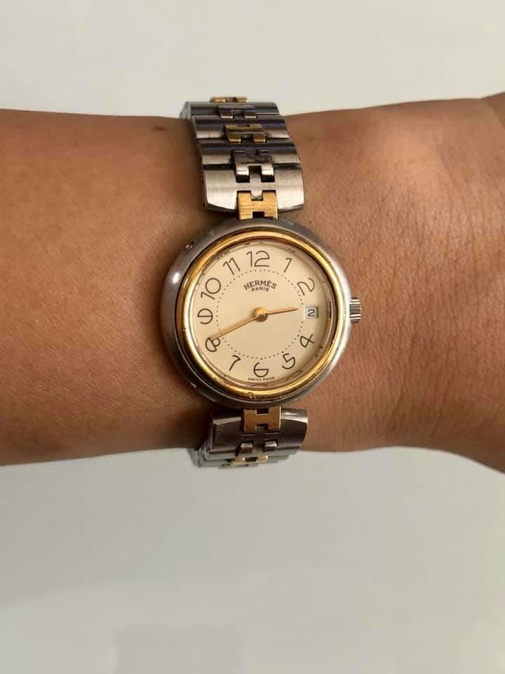 Hermes two tone watch shop