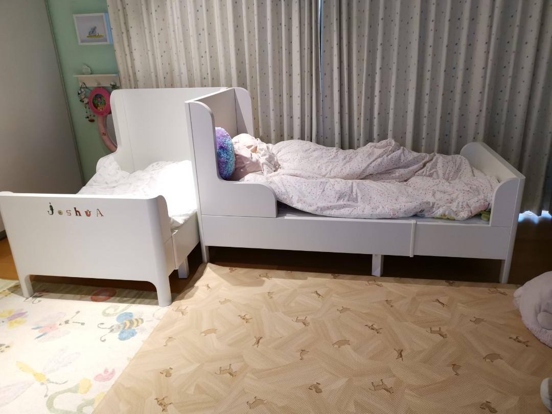 Ikea Kid S Extendable Bed Mattress 2 Sets In White On Carousell