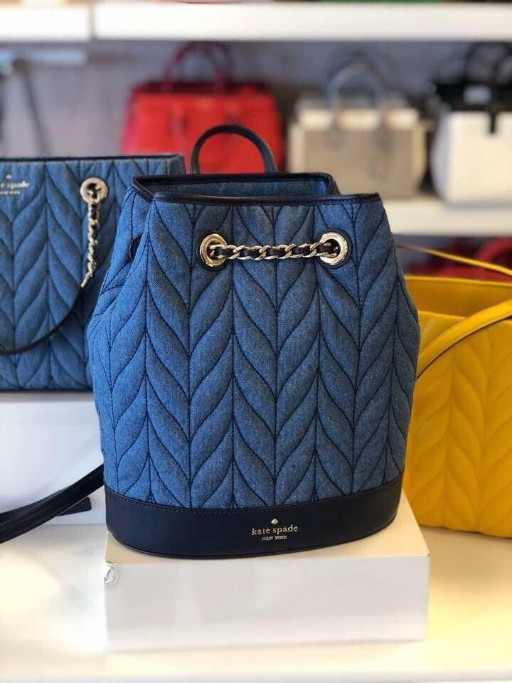 Kate spade denim backpack 2025