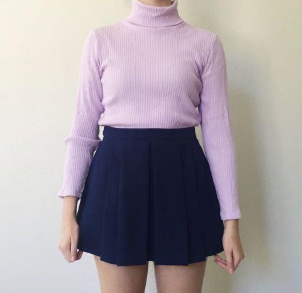 Purple turtleneck top sale