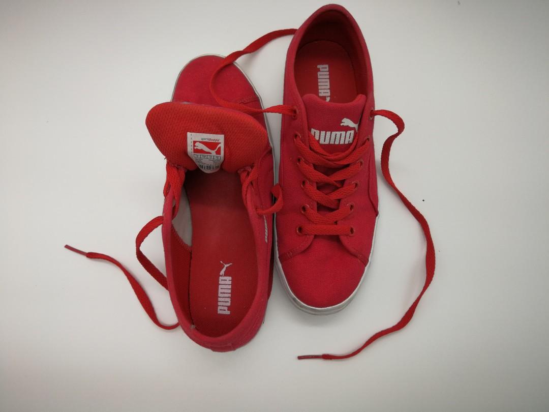 puma red sneakers womens